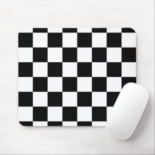Tapis De Souris Motif à damier noir et blanc