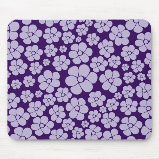 Tapis De Souris Motif à fleurs - violet (Devant)