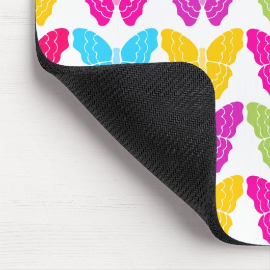 Tapis De Souris Motif à papillon arc-en-ciel mignon (Coin)