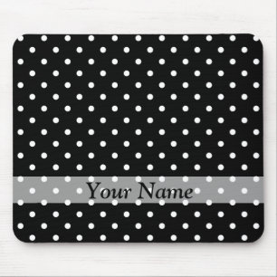 Tapis De Souris Motif à points de polka noir