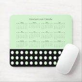 Tapis De Souris Motif à pois – Calendrier 2026 (Avec souris)
