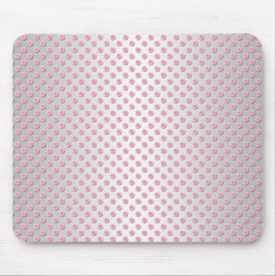 Tapis De Souris Motif à pois rose et blanc argenté
