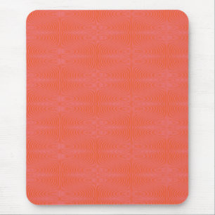Tapis De Souris Motif à rayures ondulées rose et corail Abstra m