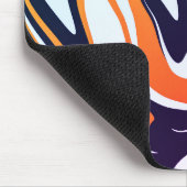 Tapis De Souris Motif Abstrait acrylique orange jaune (Coin)