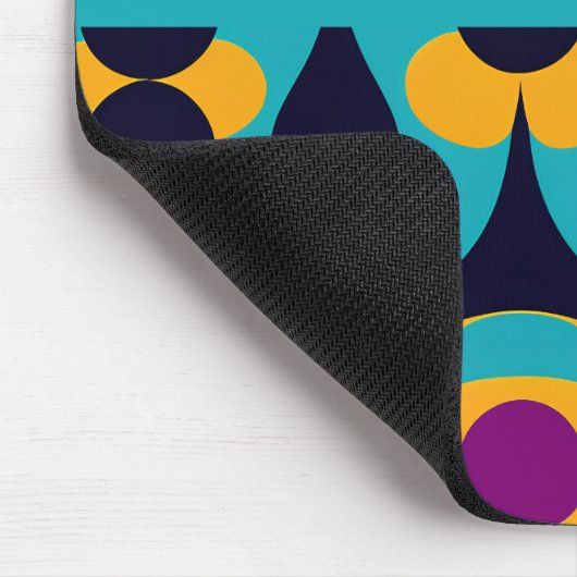 Tapis De Souris Motif Abstrait bleu Jaune (Coin)