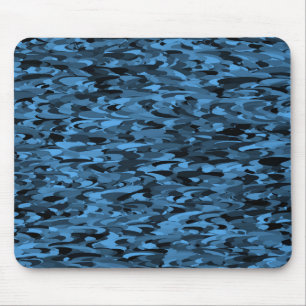 Tapis De Souris Motif Abstrait Bleu Noir