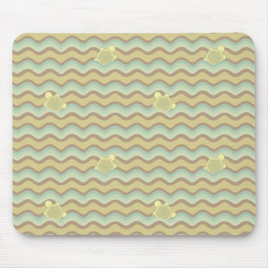 Tapis De Souris motif abstrait coloré, vagues (Devant)