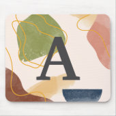 Tapis De Souris Motif Abstrait de Boho Monogrammed Mousepad (Devant)