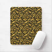 Tapis De Souris Motif abstrait de feuille d'or (Avec souris)