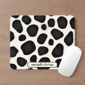 Tapis De Souris Motif Abstrait de typographie noire de nom personn
