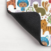 Tapis De Souris Motif abstrait d'enfant et d'animaux (Coin)