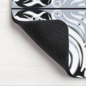 Tapis De Souris Motif Abstrait gris noir blanc (Coin)