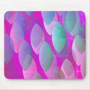 Tapis De Souris Motif Abstrait Moderne Magenta Violet Rose Turqu