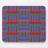 Tapis De Souris Motif Abstrait rouge violet et ligne verte sur gri (Devant)