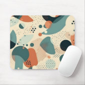 Tapis De Souris Motif Abstrait sans fil minimal - géométrique (5) (Avec souris)