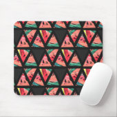 Tapis De Souris Motif abstrait tiré par la main de pastèque (Avec souris)