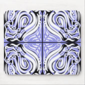Tapis De Souris Motif Abstrait violet blanc (Devant)