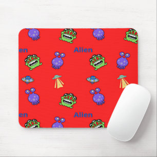 Tapis De Souris motif Alien en rouge