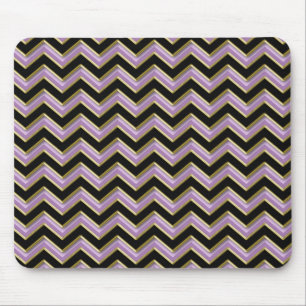 Tapis De Souris Motif Amethyst Gold Black Zigzag