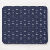 Tapis De Souris Motif Ancre bleu marine (Devant)