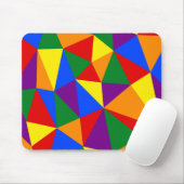 Tapis De Souris Motif arc-en-ciel polygone (Avec souris)