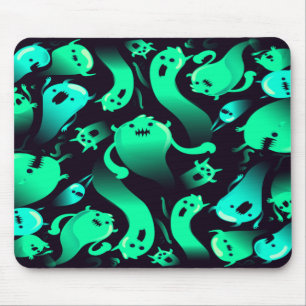 Tapis De Souris Motif au néon vert de fantôme