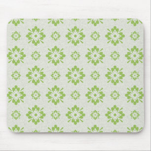 Tapis De Souris Motif aux formes florales vertes