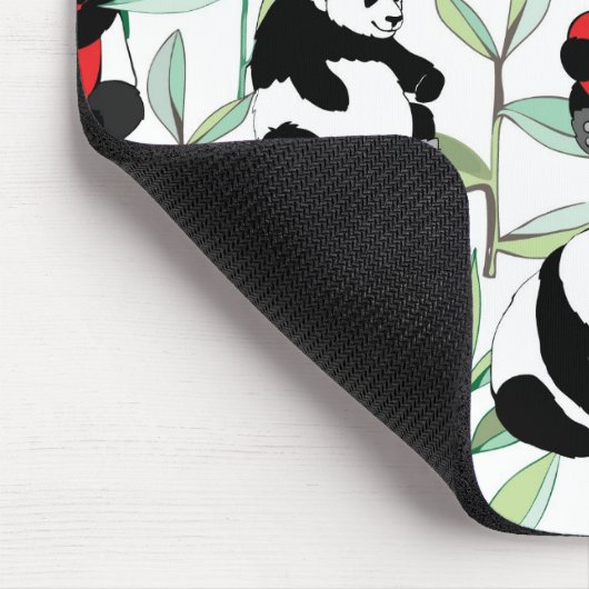 Tapis De Souris motif avec de beaux pandas avec des coeurs (Coin)