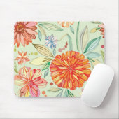 Tapis De Souris Motif avec des asters (Avec souris)