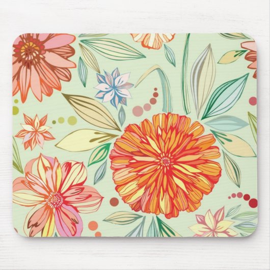 Tapis De Souris Motif avec des asters (Devant)