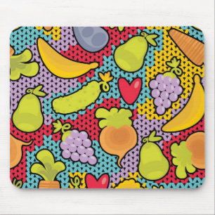 Tapis De Souris Motif avec des fruits et légumes