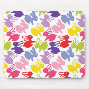 Tapis De Souris motif avec des lapins de Pâques