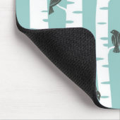 Tapis De Souris Motif avec des oiseaux et des arbres (Coin)