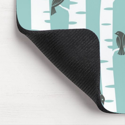 Tapis De Souris Motif avec des oiseaux et des arbres (Coin)