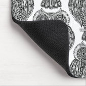 Tapis De Souris Motif avec le griffonnage de hiboux (Coin)
