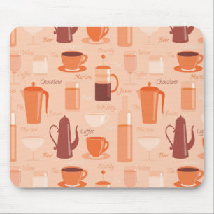 Tapis De Souris Motif avec les boissons et le texte