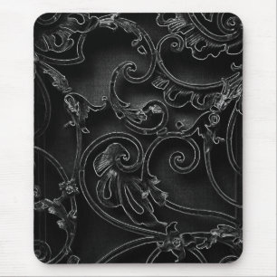 Tapis De Souris Motif baroque gothique noir