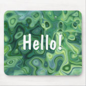 Tapis De Souris Motif bio vert Art Abstrait (Devant)