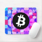 Tapis De Souris Motif Bitcoin coloré (Avec souris)