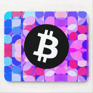 Tapis De Souris Motif Bitcoin coloré