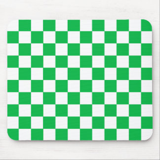 Tapis De Souris Motif blanc À damiers blanc vert