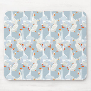 Tapis De Souris Motif blanc d'oies