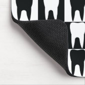 Tapis De Souris Motif blanc et noir de dents (Coin)
