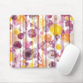 Tapis De Souris Motif blanc rayé tacheté (Avec souris)