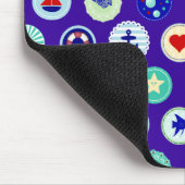 Tapis De Souris Motif bleu de marin de mer nautique (Coin)