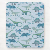 Tapis De Souris Motif bleu Dinosaures (Devant)