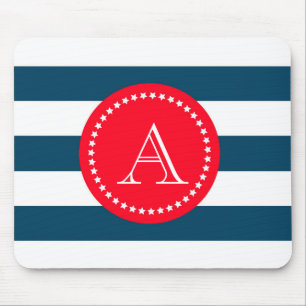 Tapis De Souris Motif bleu et blanc
