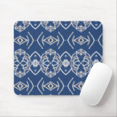 Tapis De Souris Motif Bleu et Blanche Formes de neige (Avec souris)