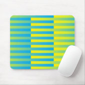 Tapis De Souris Motif bleu jaune vert rayé (Avec souris)