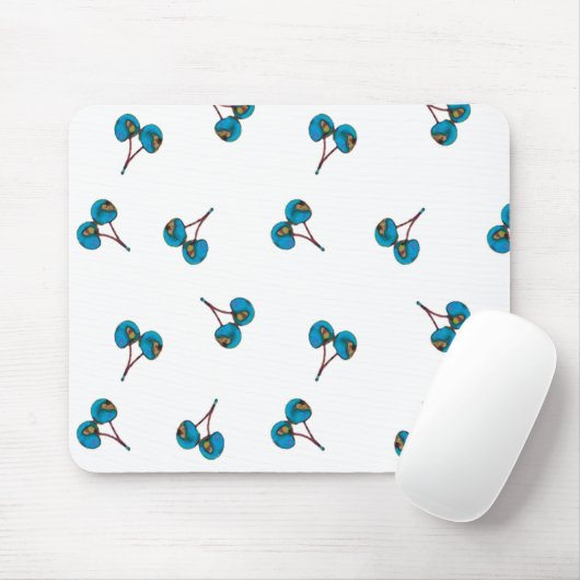 Tapis De Souris Motif Blue Cherry (Avec souris)